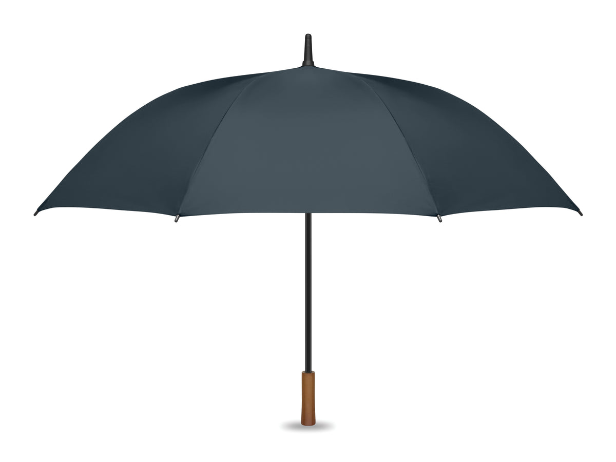 RAYNA – 27" auto umbrella wood handle – Blue