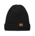 PUNTOS – Knitted beanie with cuff – Black
