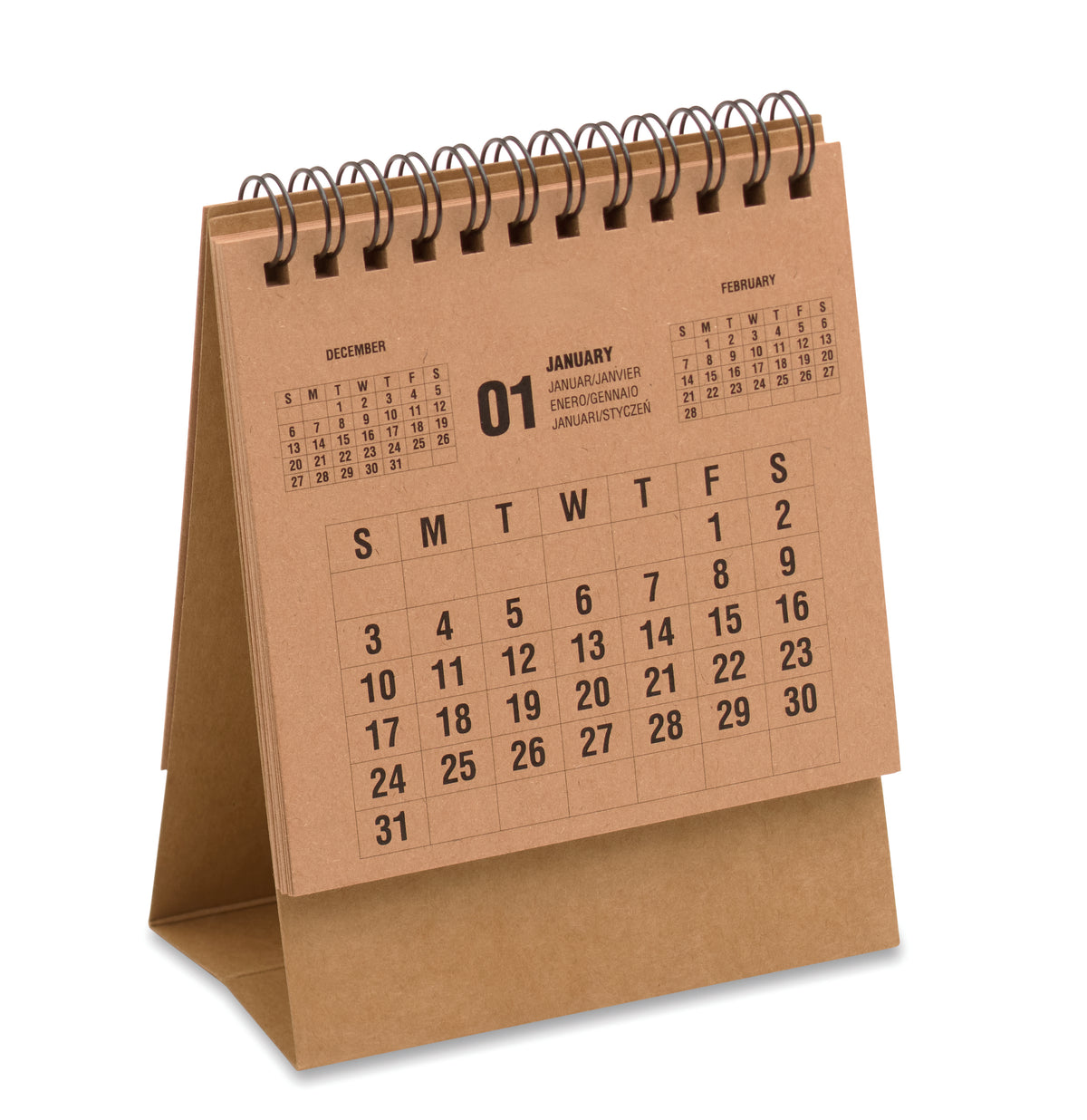 YEARS – 4-year desktop calendar – Beige
