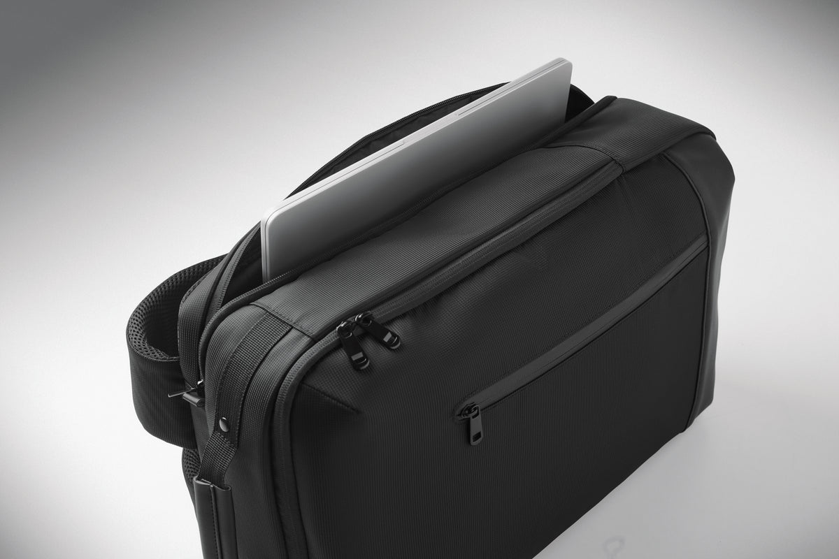 BOSTON – 15" laptop jacquard backpack – item picture open