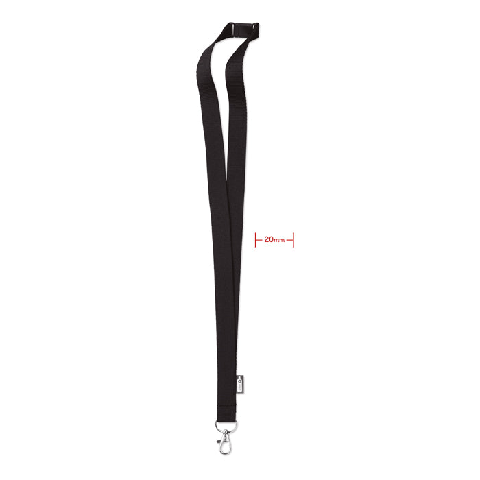 LANY RPET – Lanyard in RPET 20 mm – Black