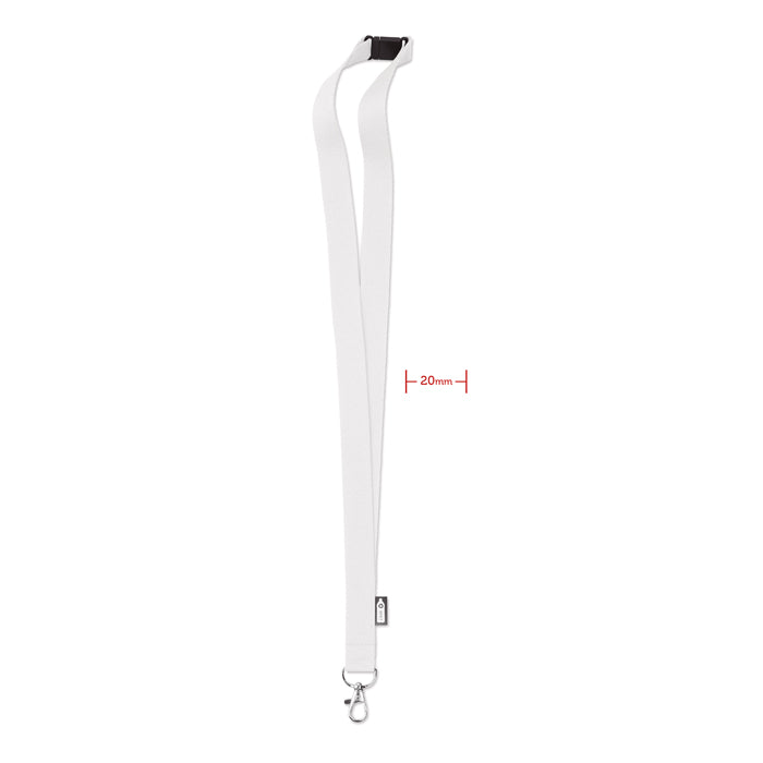 LANY RPET – Lanyard in RPET 20 mm – White