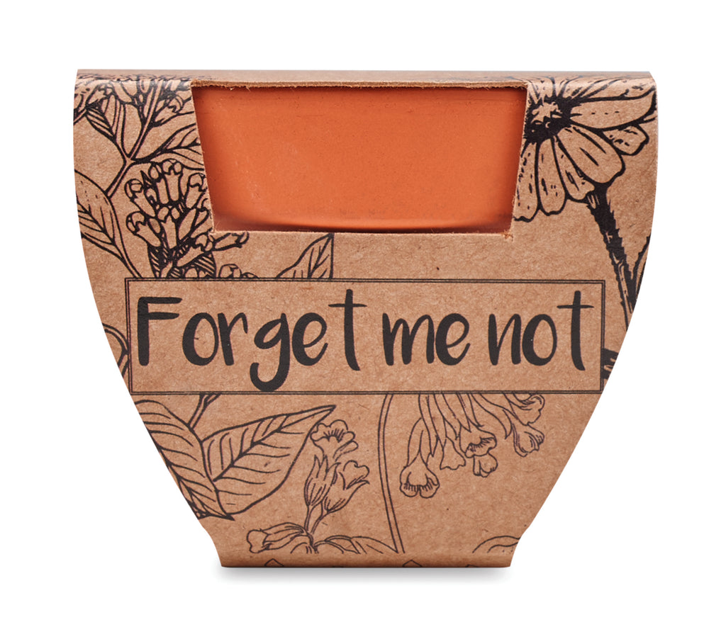 FORGET ME NOT – Terracotta pot 'forget me not' – item picture side