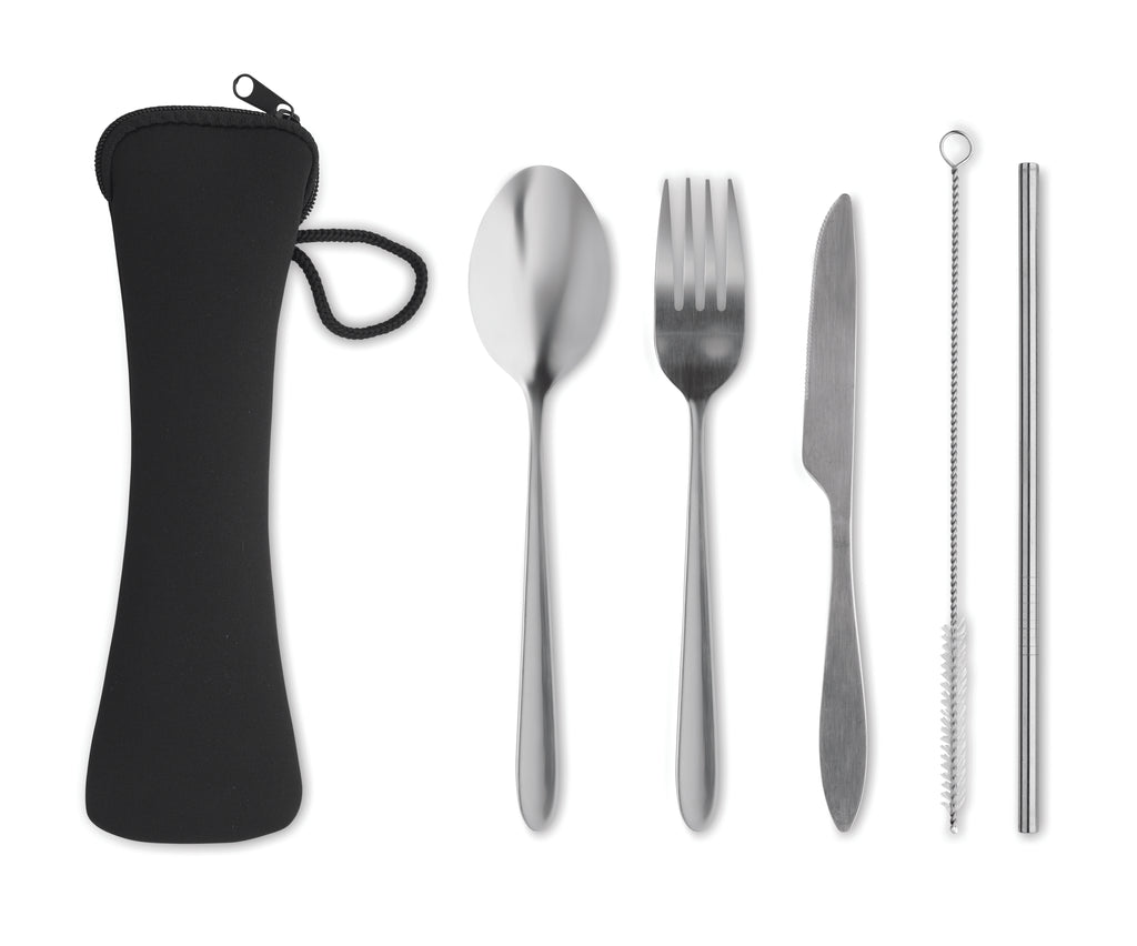 5 SERVICE – Cutlery set stainless steel – item picture back