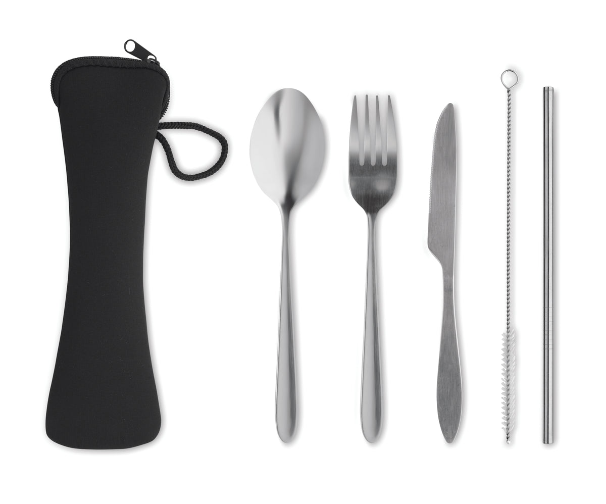 5 SERVICE – Cutlery set stainless steel – item picture back