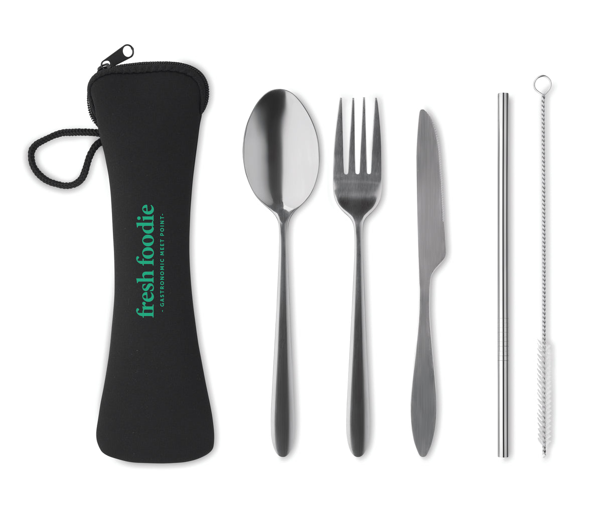 5 SERVICE – Cutlery set stainless steel – item picture printed