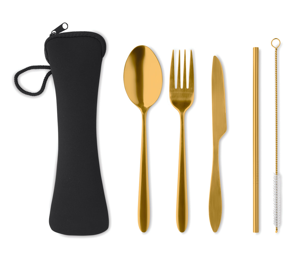 5 SERVICE – Cutlery set stainless steel – Gold