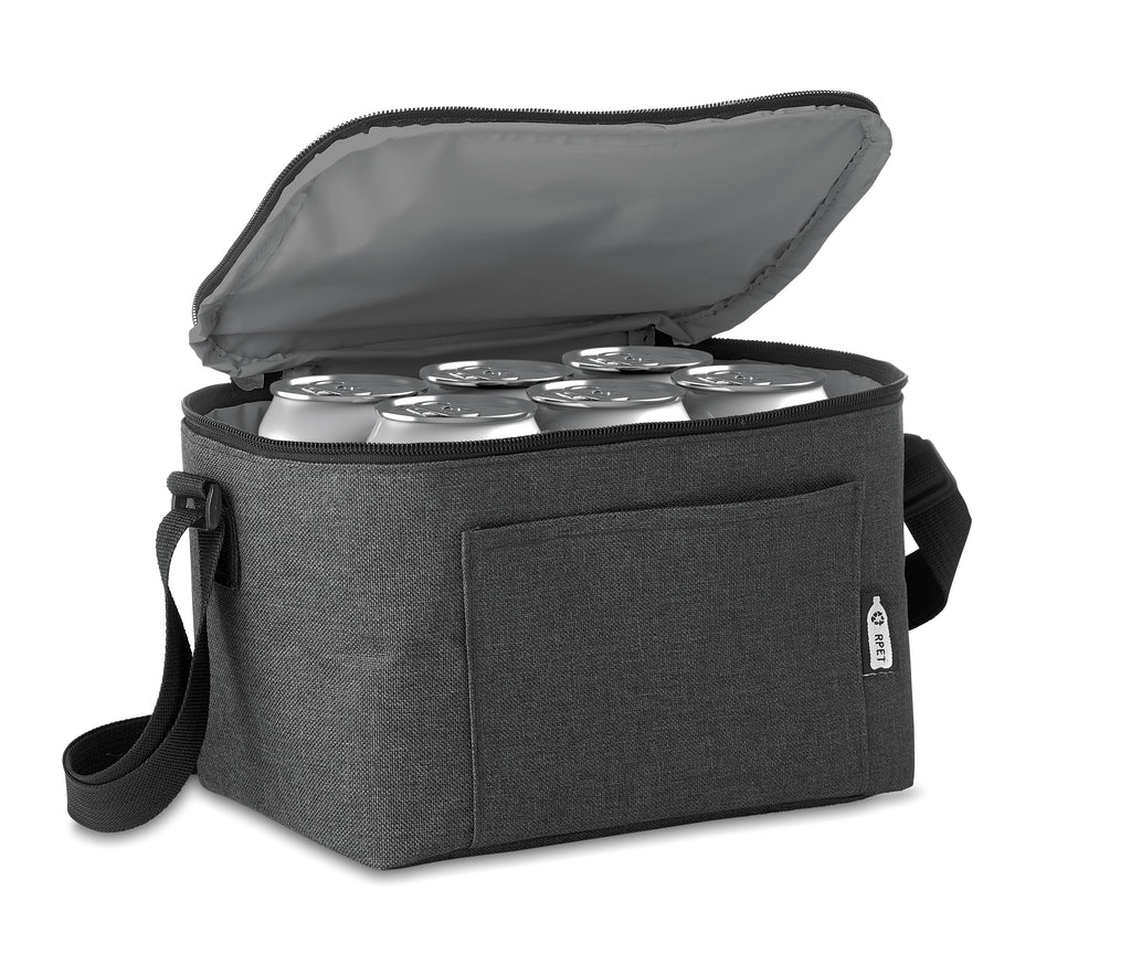 CUBA – 600D RPET Cooler bag for cans – item picture open