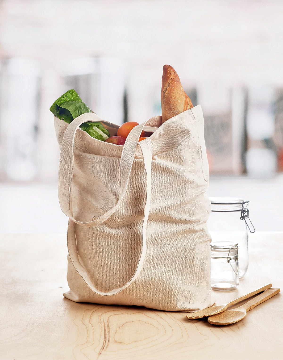 RASSA – Canvas shopping bag 270 gr/m² – item picture open