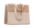 CAMPO DE GELI – Jute and canvas cooler bag – Beige