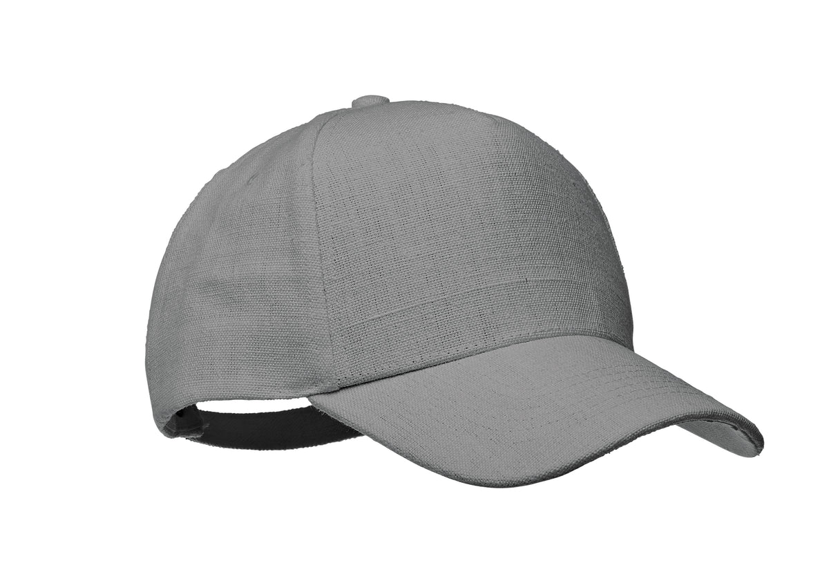 NAIMA CAP – 5 PANEL HEMP CAP 370 GR/M² – Grey
