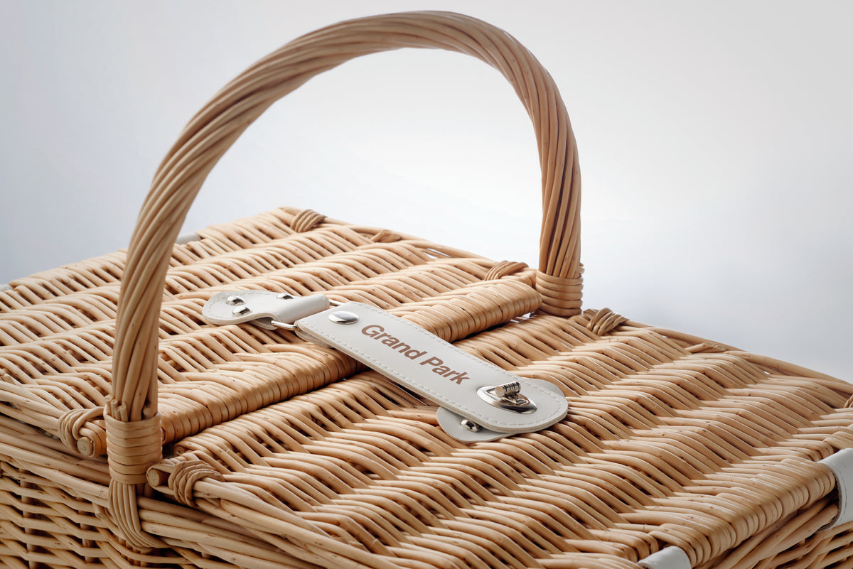 MIMBRE PLUS – Wicker picnic basket 4 people – item picture printed