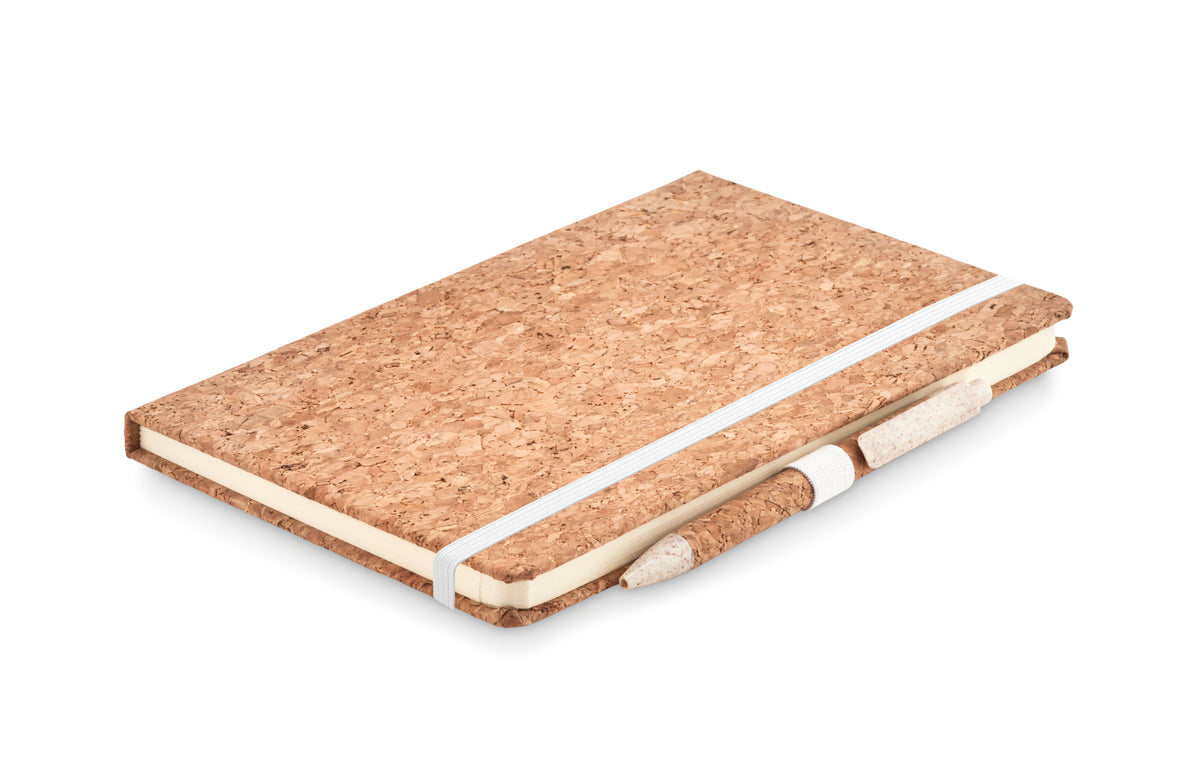 SUBER SET – A5 cork notebook with pen – Beige