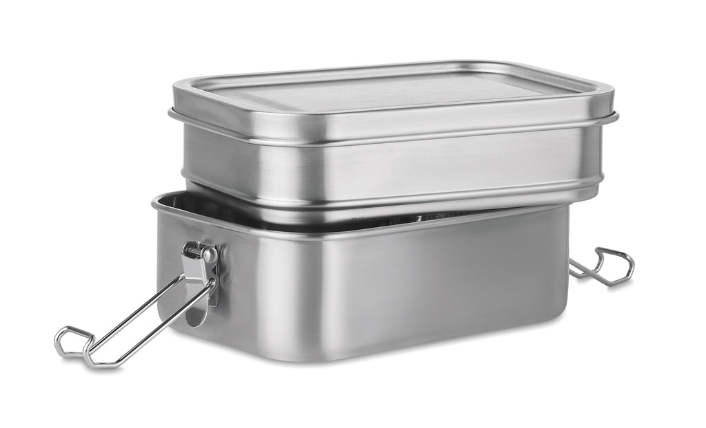 DOUBLE CHAN – Stainless steel lunch box – item picture open