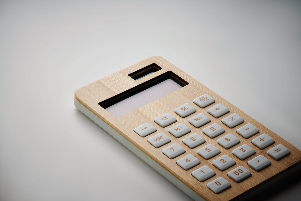 CALCUBIM – 12 digit bamboo calculator – item detail picture