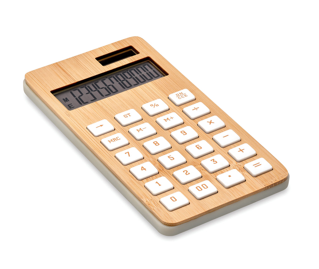 CALCUBIM – 12 digit bamboo calculator – item picture top