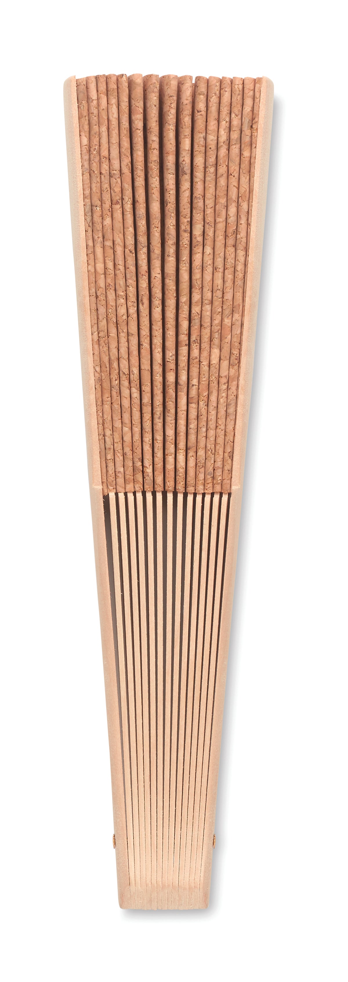 FANNY CORK – Wood hand fan with cork fabric – item picture top