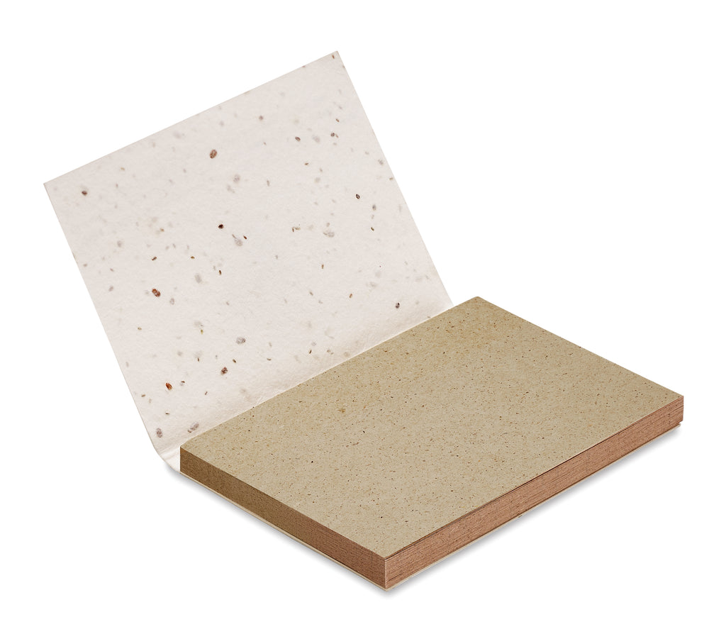 GROW ME – Grass/seed paper memo pad – White