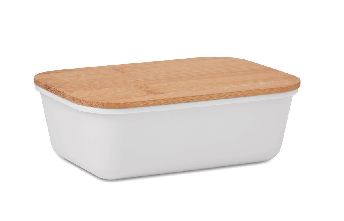 THURSDAY – Lunch box with bamboo lid – White