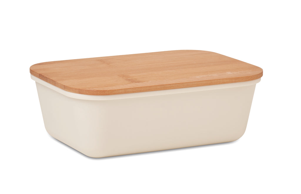 THURSDAY – Lunch box with bamboo lid – Beige