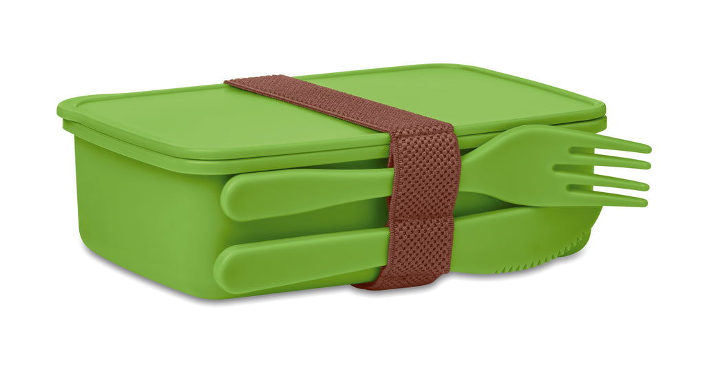 SUNDAY – Lunch box with cutlery – Lime