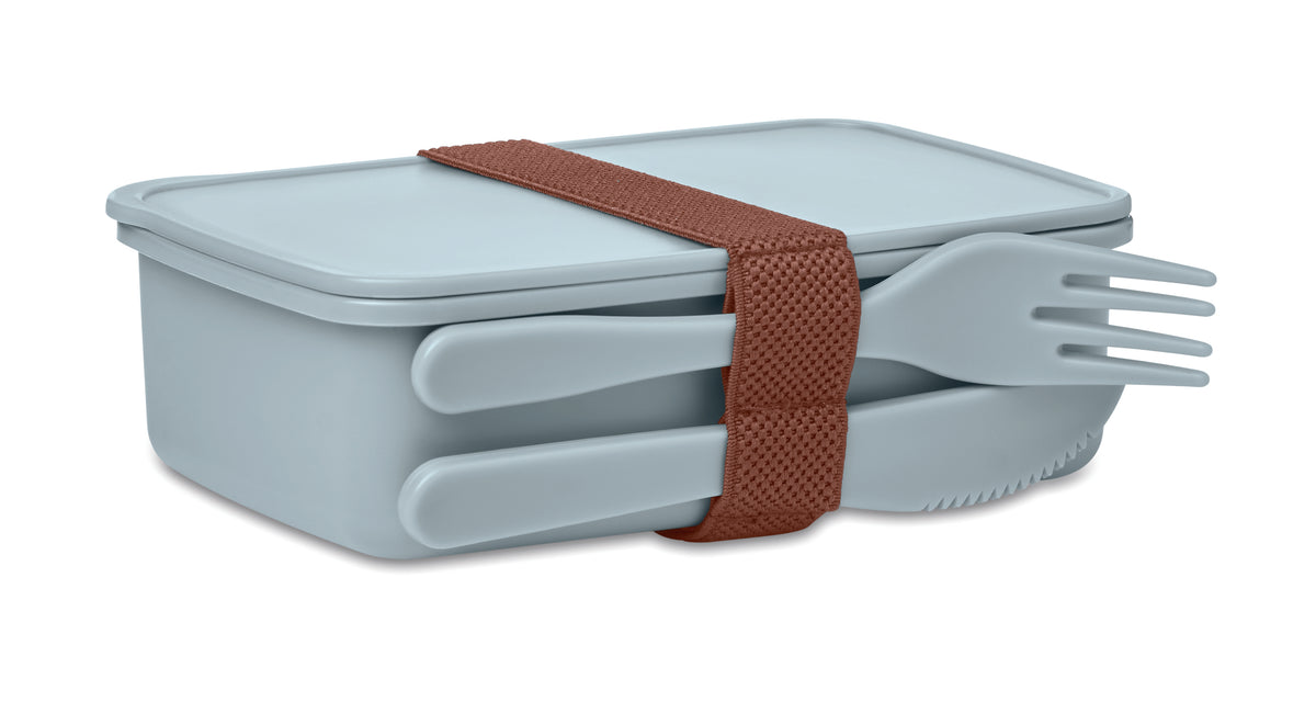 SUNDAY – Lunch box with cutlery – Baby Blue