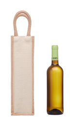 CAMPO DI VINO – Jute wine bag for one bottle – item picture back