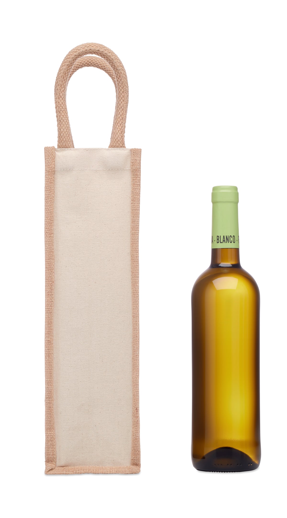 CAMPO DI VINO – Jute wine bag for one bottle – item picture back