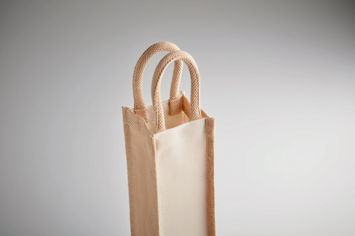 CAMPO DI VINO – Jute wine bag for one bottle – item detail picture