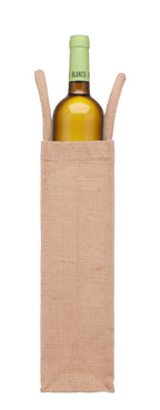 CAMPO DI VINO – Jute wine bag for one bottle – item picture open