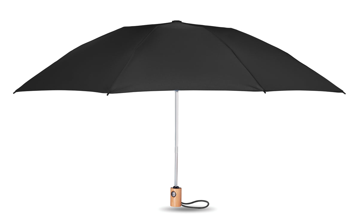 LEEDS – 23 inch 190T RPET umbrella – Black
