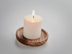 PENTAS – Candle on round wooden base – item detail picture