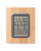 MANILA – Bamboo pen holder and LCD clock – item picture top