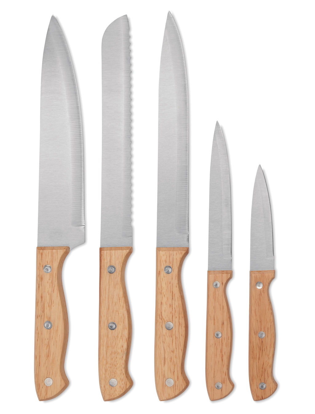 GOURMET – 5 piece knife set in base – item picture top