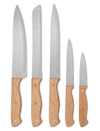 GOURMET – 5 piece knife set in base – item picture top