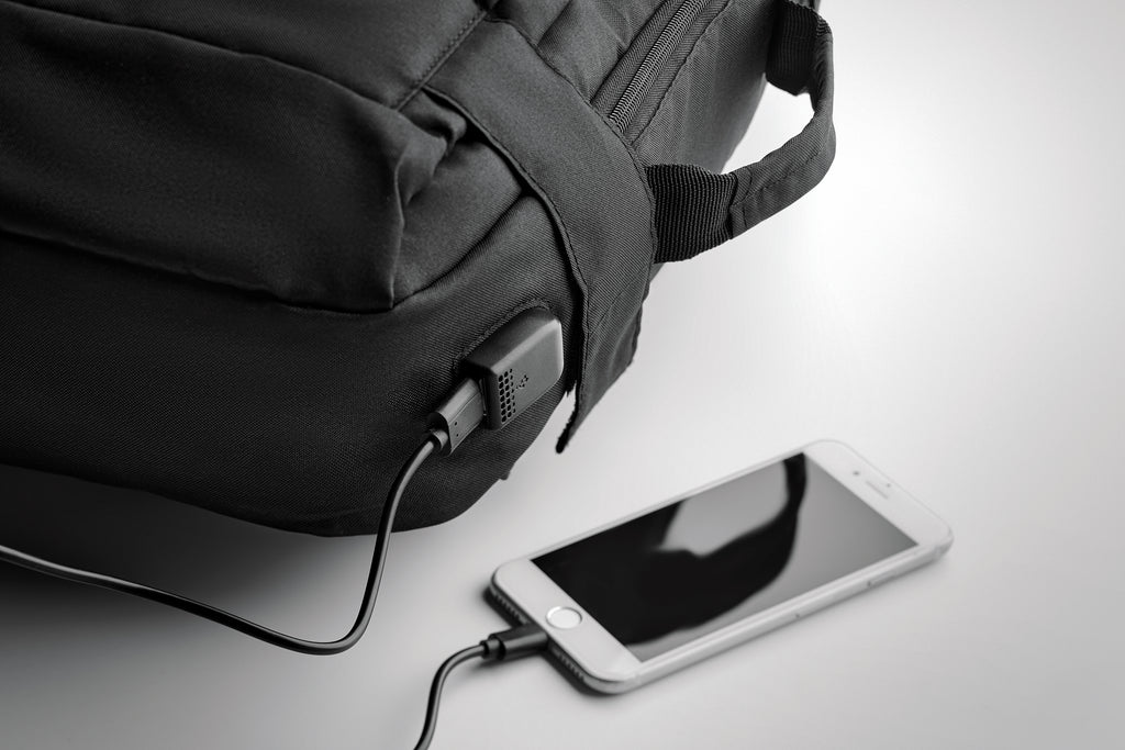 SINGAPORE – Laptop backpack in 300D RPET – item detail picture
