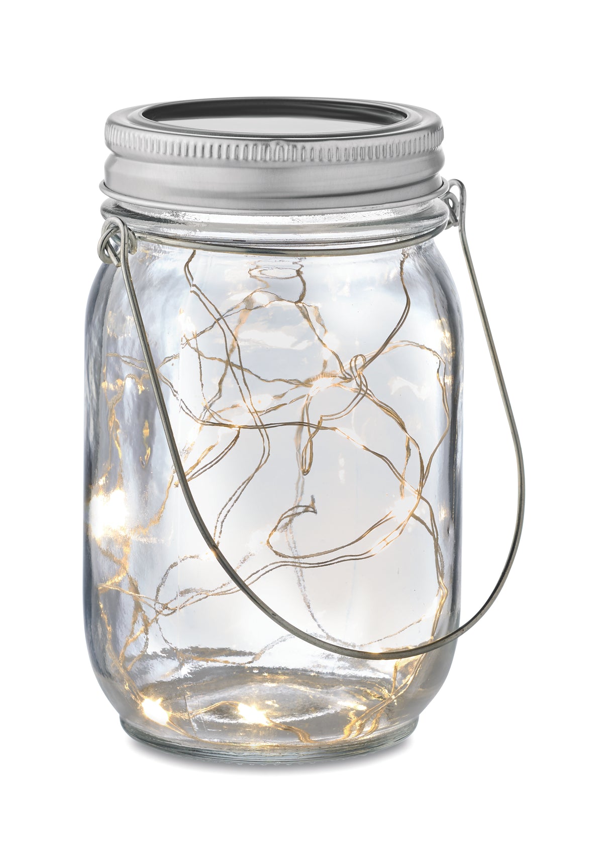 POT LAMP – Solar mason jar outdoor lamp – item picture side