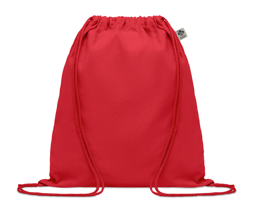 YUKI COLOUR – Organic cotton drawstring bag – Red