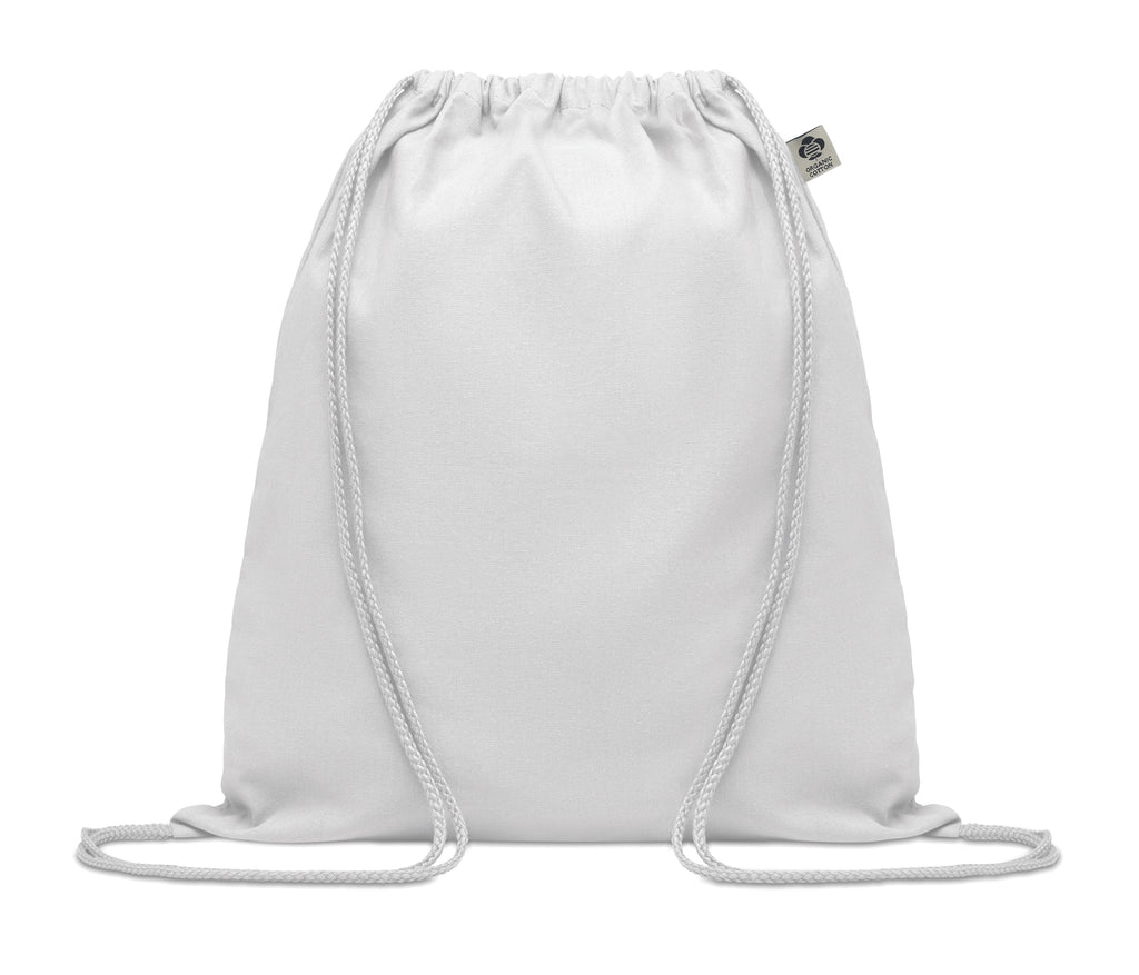 YUKI COLOUR – Organic cotton drawstring bag – White