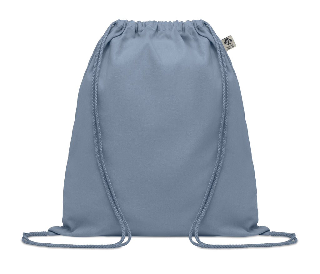 YUKI COLOUR – Organic cotton drawstring bag – Baby Blue