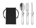 STAPI SET – 3-piece camping cutlery set – Black