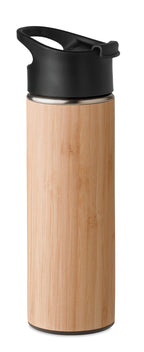 NANDA – Double wall bamboo flask 450ml – Wood