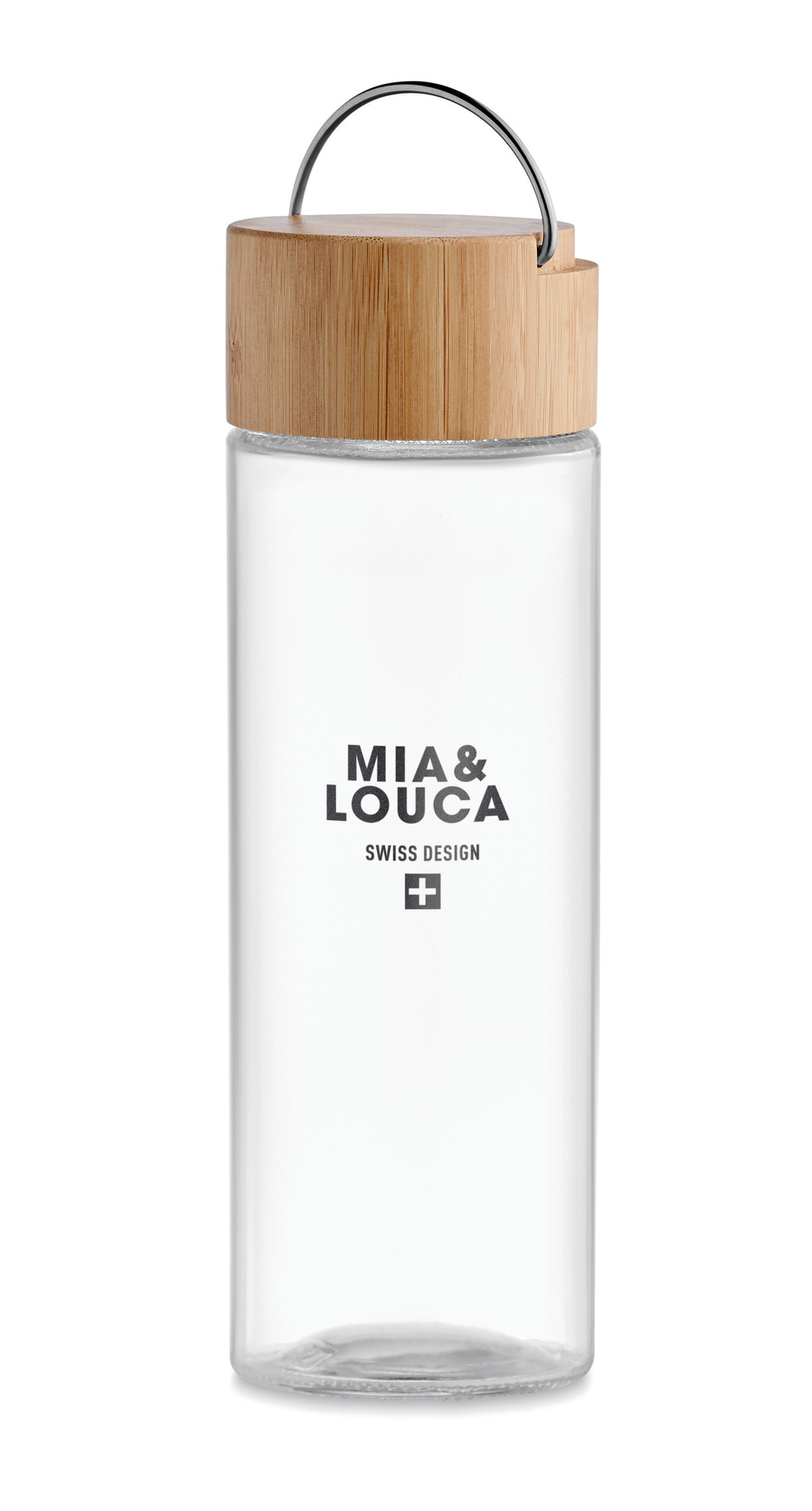 AMELAND – Glass bottle 500ml, bamboo lid – item picture printed