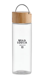 AMELAND – Glass bottle 500ml, bamboo lid – item picture printed
