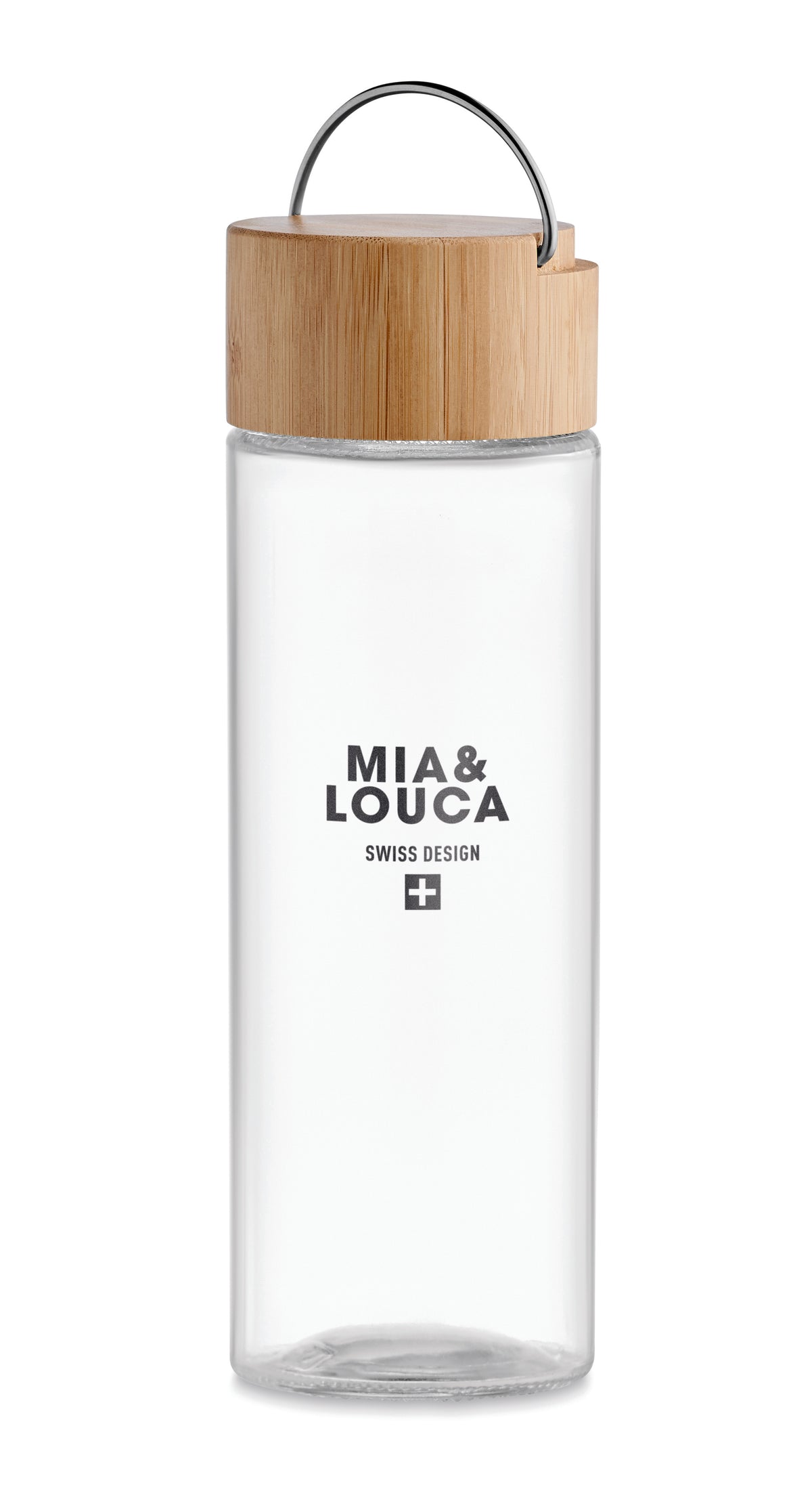 AMELAND – Glass bottle 500ml, bamboo lid – item picture printed
