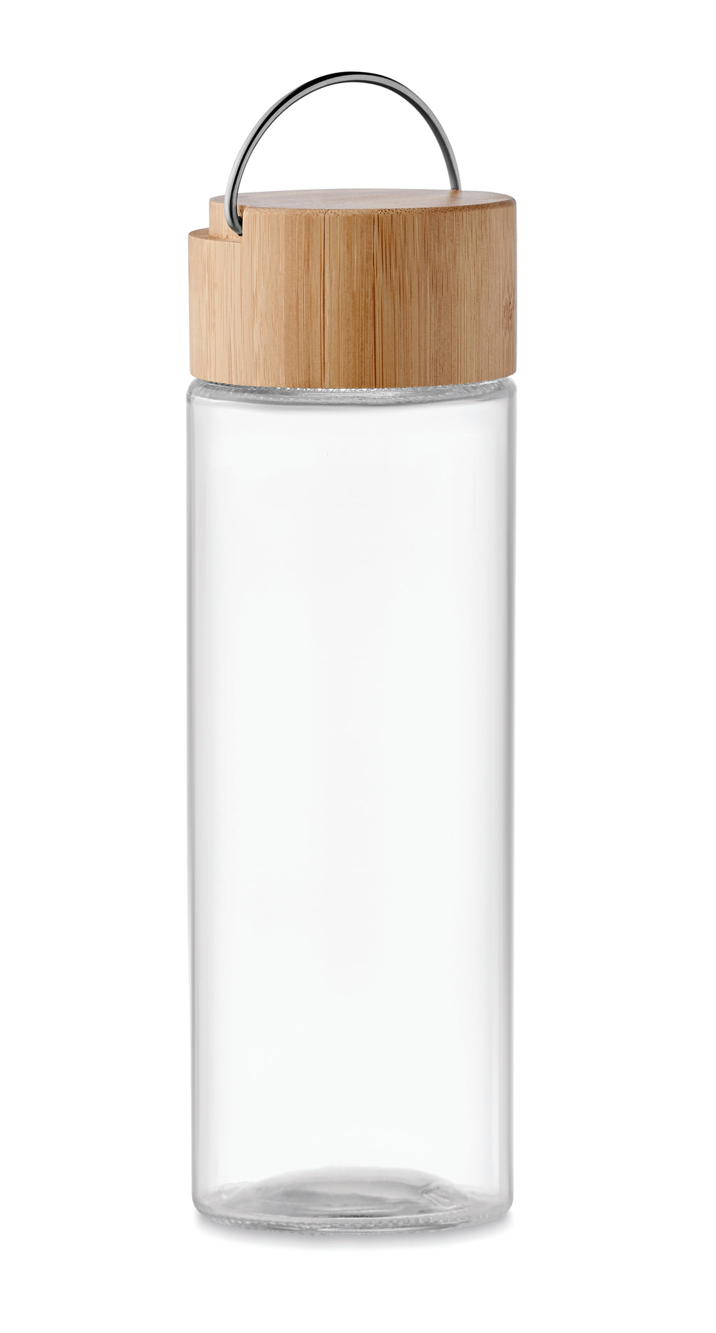 AMELAND – Glass bottle 500ml, bamboo lid – Transparent