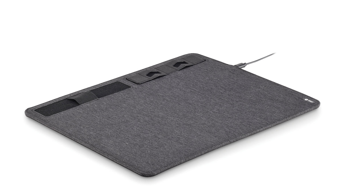 SUPERPAD – RPET mouse mat charger 15W – Stone Grey