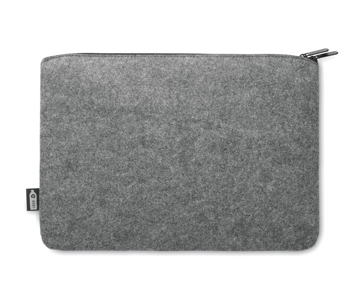 TOPLO – RPET felt zipped laptop bag – item picture top