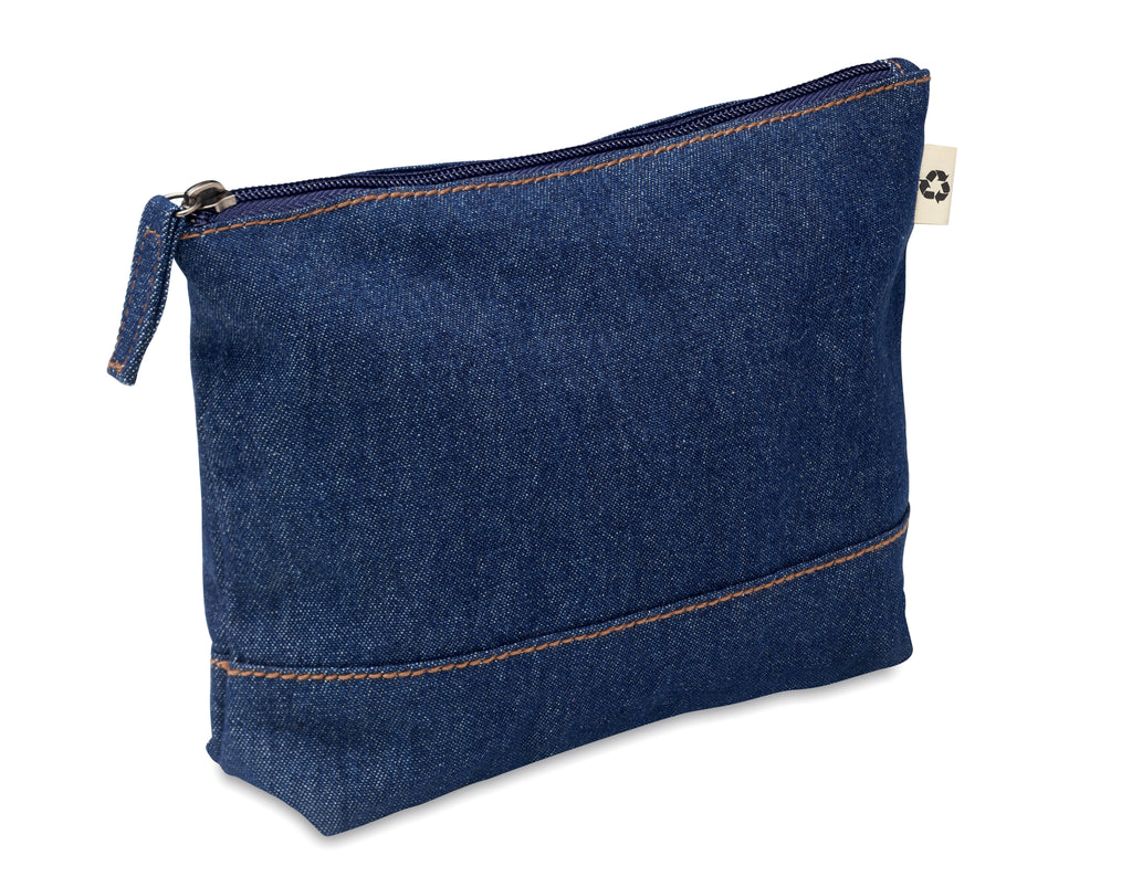 STYLE POUCH – Recycled denim cosmetic pouch – Blue