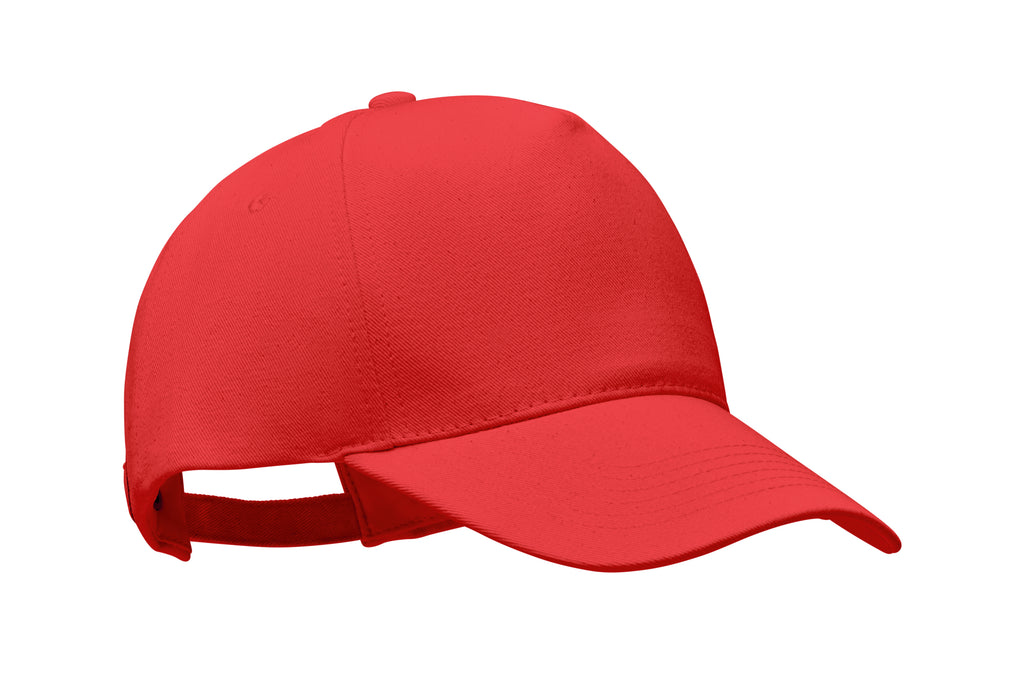BICCA CAP – Organic cotton cap 250 gr/m² – Red